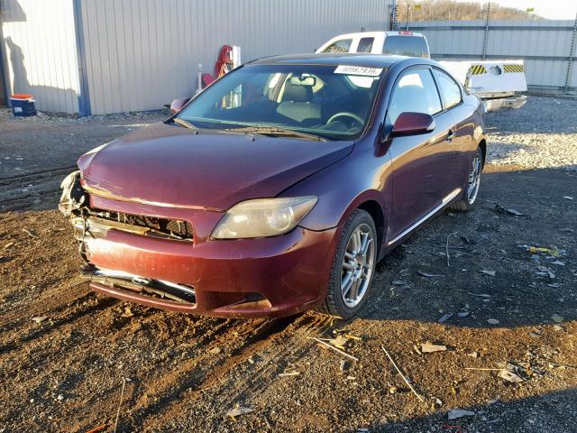 JTKDE177550059881 - 2005 TOYOTA SCION TC BURGUNDY photo 2