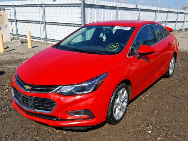 1G1BF5SM9H7168140 - 2017 CHEVROLET CRUZE PREM RED photo 2