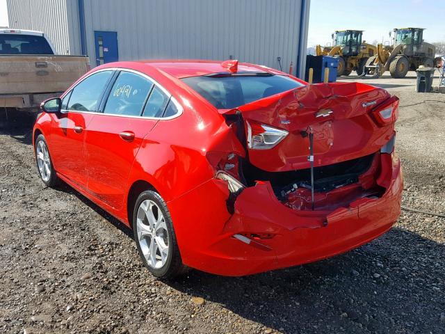 1G1BF5SM9H7168140 - 2017 CHEVROLET CRUZE PREM RED photo 3