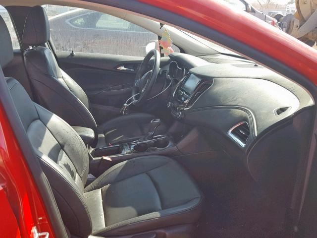 1G1BF5SM9H7168140 - 2017 CHEVROLET CRUZE PREM RED photo 5