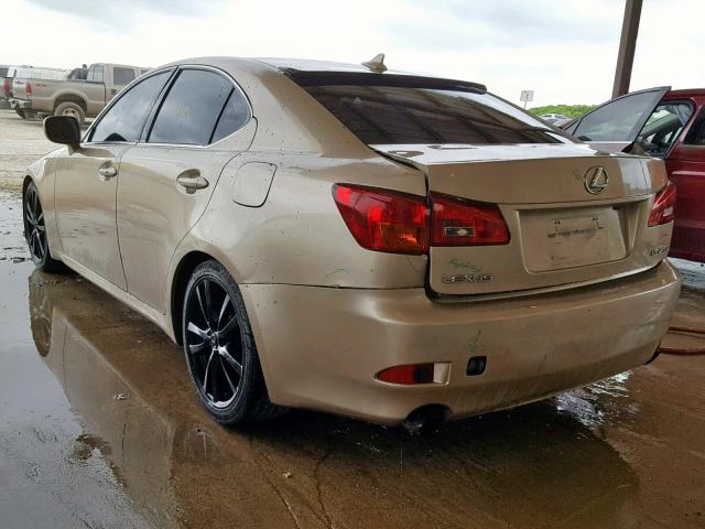 JTHBK262975045067 - 2007 LEXUS IS 250 GOLD photo 3