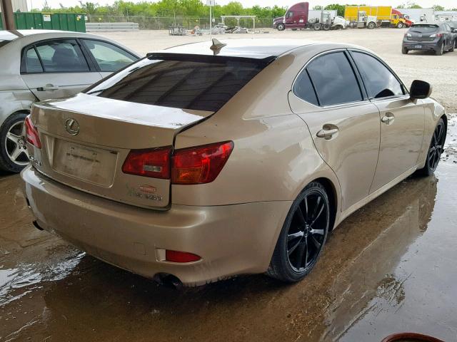 JTHBK262975045067 - 2007 LEXUS IS 250 GOLD photo 4