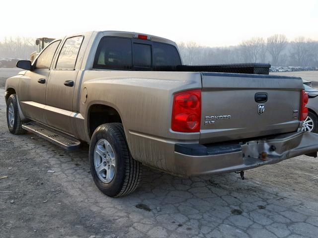 1D7HE48P57S184109 - 2007 DODGE DAKOTA QUA BEIGE photo 3