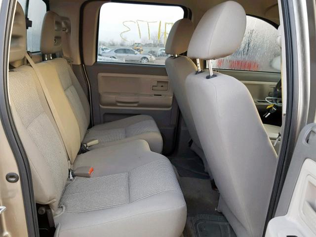 1D7HE48P57S184109 - 2007 DODGE DAKOTA QUA BEIGE photo 6