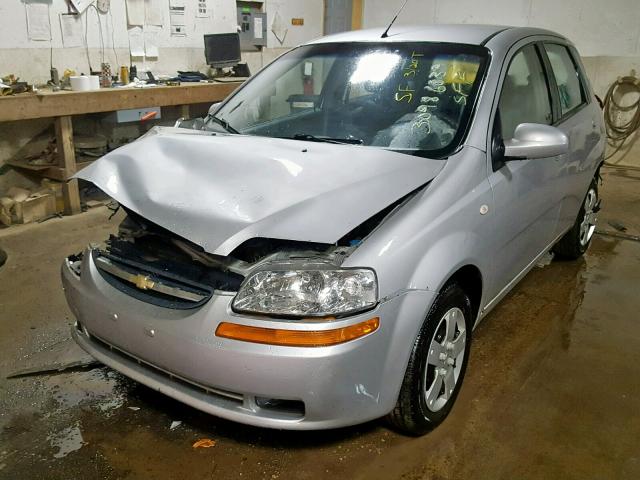 KL1TD66627B721099 - 2007 CHEVROLET AVEO BASE ვერცხლისფერი ფოტო 2