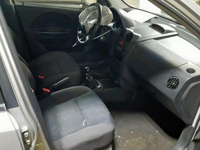 KL1TD66627B721099 - 2007 CHEVROLET AVEO BASE ვერცხლისფერი ფოტო 5