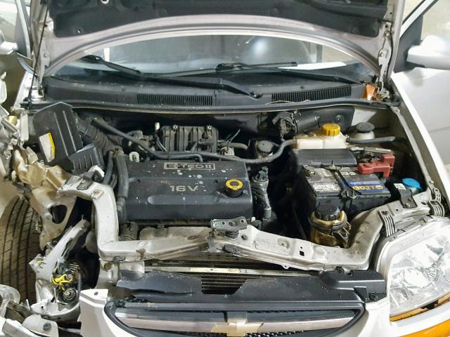 KL1TD66627B721099 - 2007 CHEVROLET AVEO BASE ვერცხლისფერი ფოტო 7