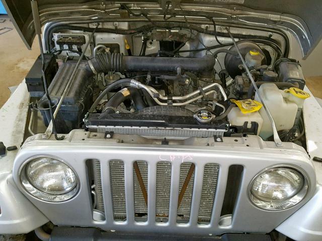 1J4FA39S22P773232 - 2002 JEEP WRANGLER / SILVER photo 7