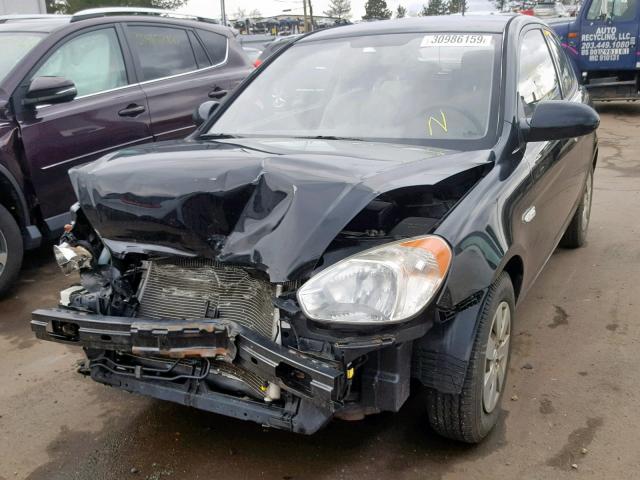 KMHCM36C48U096185 - 2008 HYUNDAI ACCENT GS BLACK photo 2