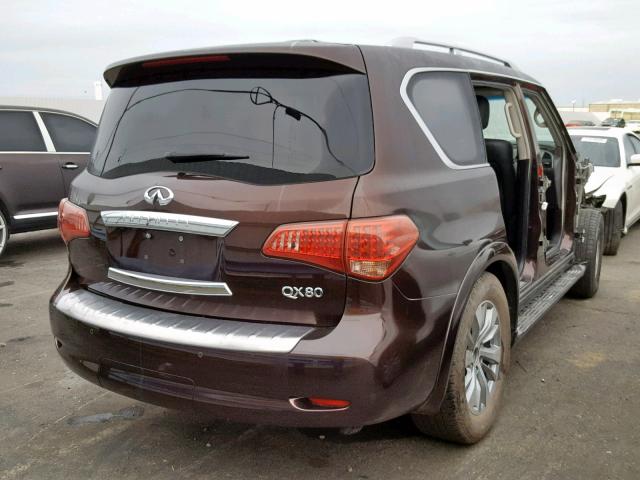 JN8AZ2NE1H9154612 - 2017 INFINITI QX80 BASE BROWN photo 4