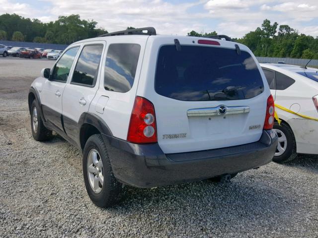 4F2CZ04126KM30907 - 2006 MAZDA TRIBUTE S WHITE photo 3