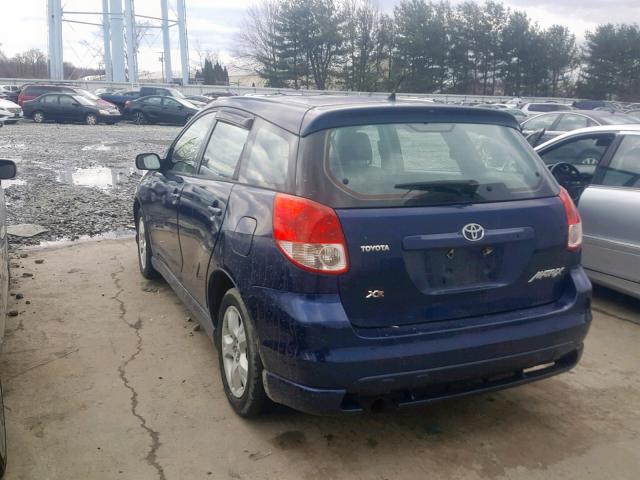 2T1KR32E73C067052 - 2003 TOYOTA MATRIX BLUE photo 3