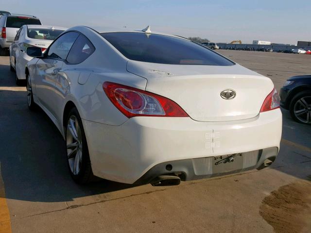 KMHHT6KD4AU042545 - 2010 HYUNDAI GENESIS CO WHITE photo 3