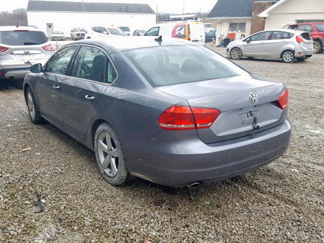 1VWBP7A30CC012378 - 2012 VOLKSWAGEN PASSAT SE GRAY photo 3