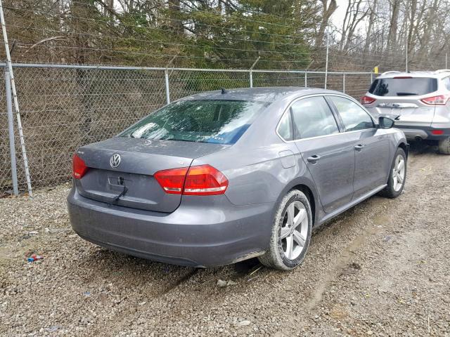 1VWBP7A30CC012378 - 2012 VOLKSWAGEN PASSAT SE GRAY photo 4