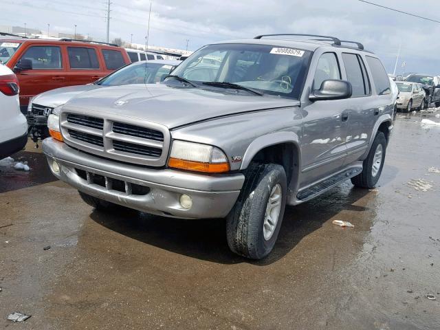 1B4HS28Z41F505773 - 2001 DODGE DURANGO SILVER photo 2