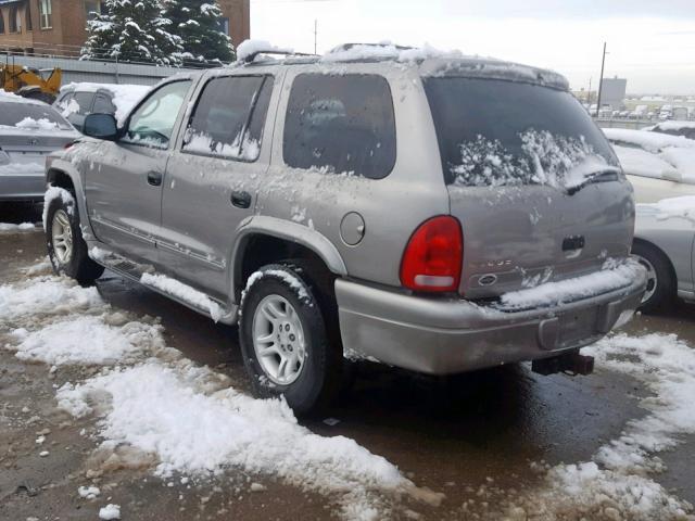 1B4HS28Z41F505773 - 2001 DODGE DURANGO SILVER photo 3