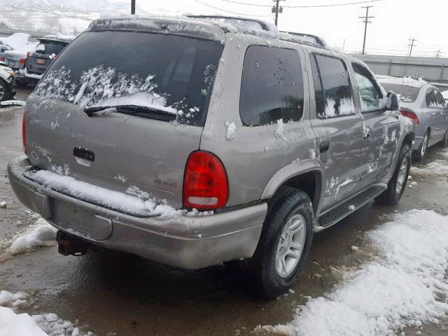 1B4HS28Z41F505773 - 2001 DODGE DURANGO SILVER photo 4