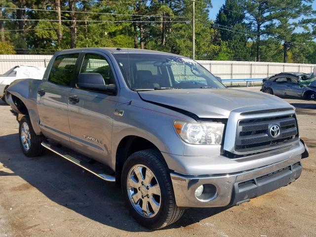 5TFEY5F13AX080768 - 2010 TOYOTA TUNDRA CRE SILVER photo 1