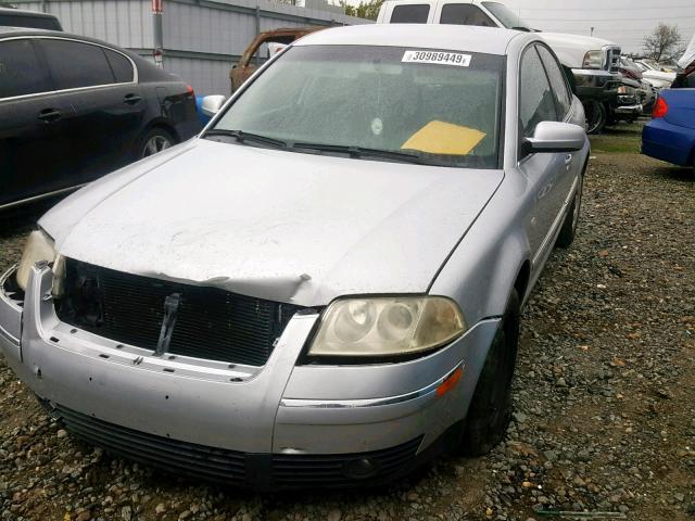 WVWPD63B92P367881 - 2002 VOLKSWAGEN PASSAT GLS SILVER photo 2