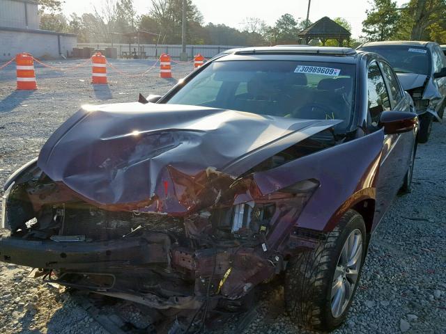 1HGCP2F80BA026114 - 2011 HONDA ACCORD EXL MAROON photo 2