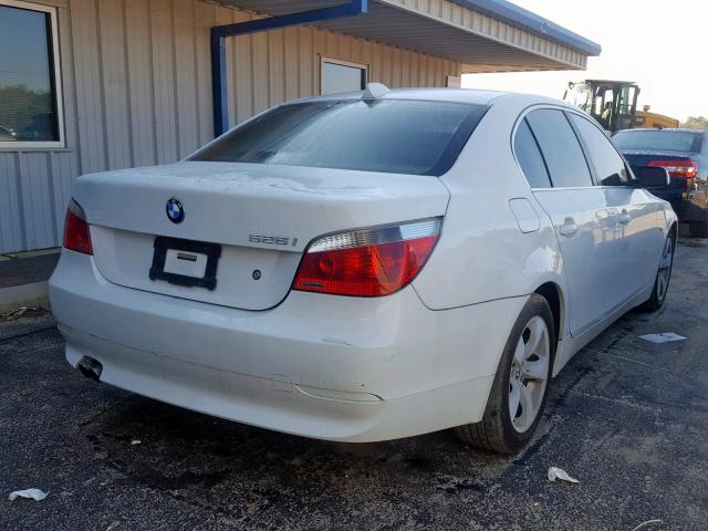 WBANE53507CW60637 - 2007 BMW 525 I WHITE photo 4