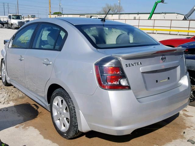 3N1AB6AP6AL688476 - 2010 NISSAN SENTRA 2.0 SILVER photo 3