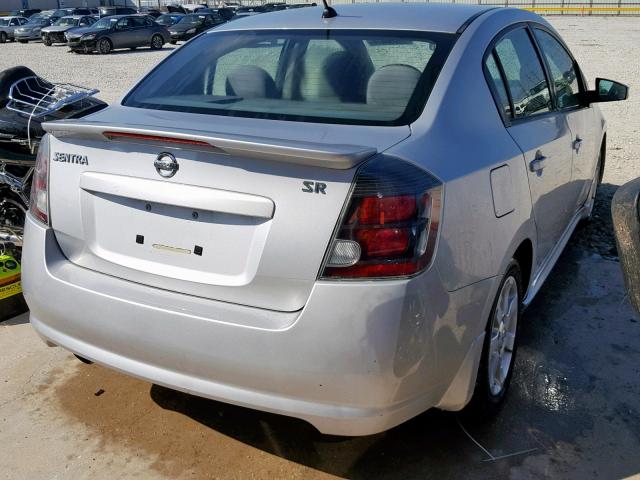 3N1AB6AP6AL688476 - 2010 NISSAN SENTRA 2.0 SILVER photo 4