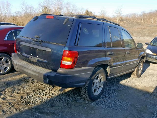 1J4GX48S41C540775 - 2001 JEEP GRAND CHER BLUE photo 4