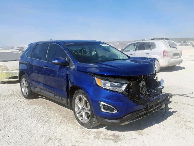 2FMTK3K95FBB31142 - 2015 FORD EDGE TITAN BLUE photo 1