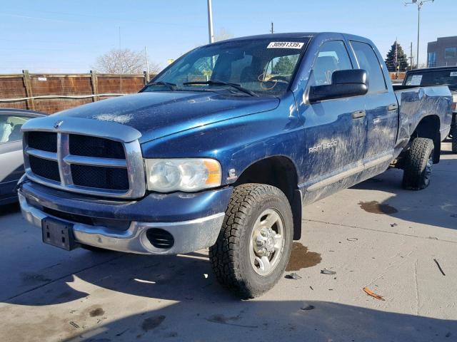 3D7KU28C03G862471 - 2003 DODGE RAM 2500 S BLUE photo 2