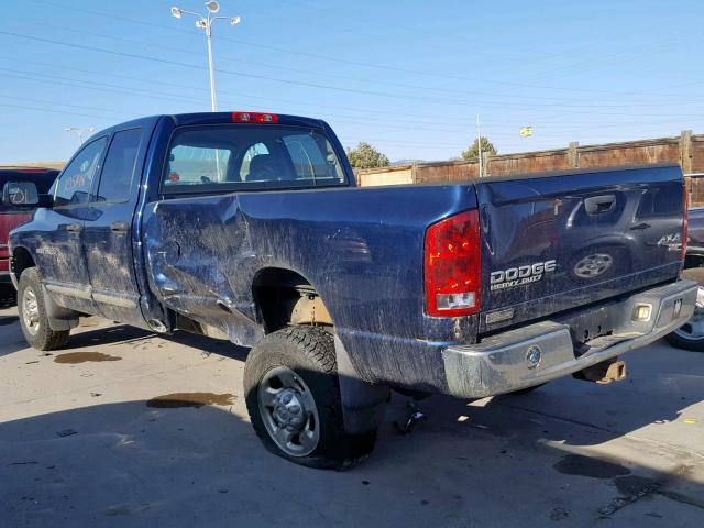 3D7KU28C03G862471 - 2003 DODGE RAM 2500 S BLUE photo 3