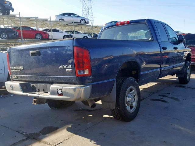 3D7KU28C03G862471 - 2003 DODGE RAM 2500 S BLUE photo 4