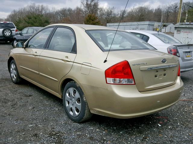 KNAFE222095661319 - 2009 KIA SPECTRA EX GOLD photo 3