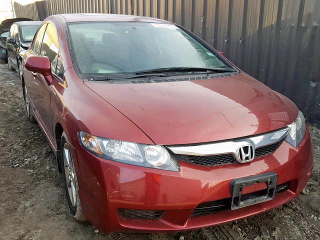 2HGFA16659H033725 - 2009 HONDA CIVIC LX-S RED photo 1