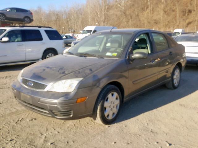 1FAFP34N07W319439 - 2007 FORD FOCUS ZX4 GRAY photo 2