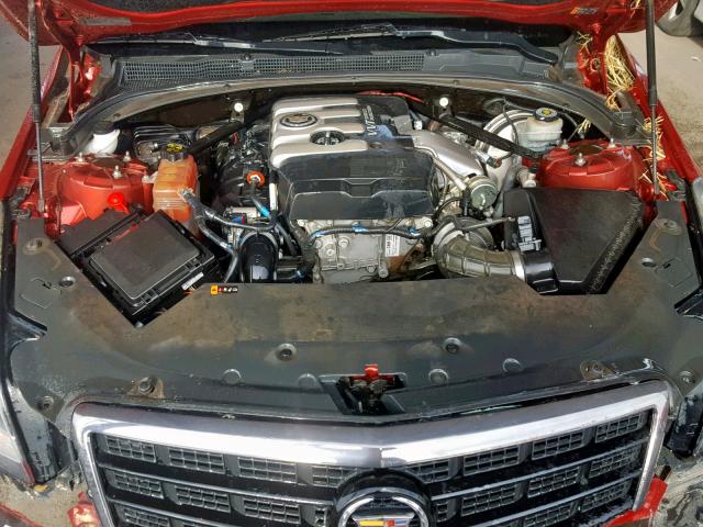 1G6AA5RX3E0163637 - 2014 CADILLAC ATS RED photo 7