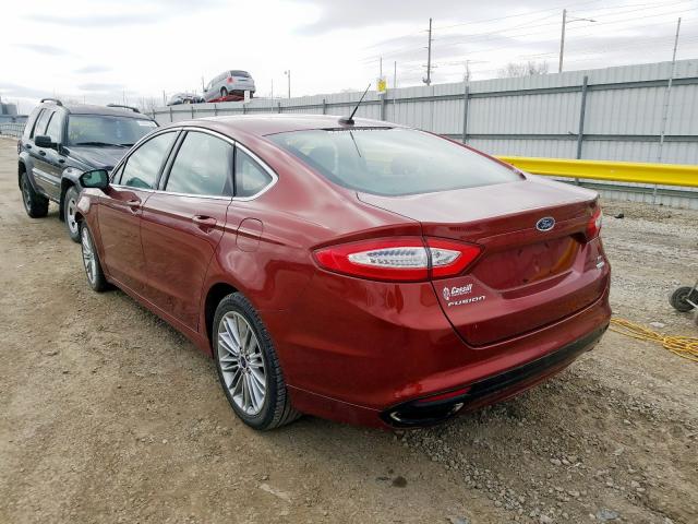 3FA6P0H90ER308128 - 2014 FORD FUSION SE  photo 3