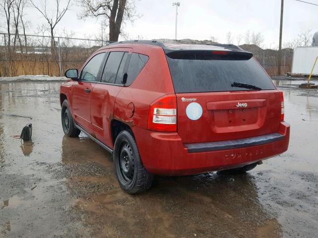 1J8FT47W28D564295 - 2008 JEEP COMPASS SP RED photo 3