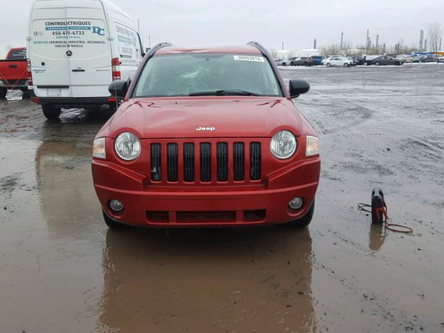 1J8FT47W28D564295 - 2008 JEEP COMPASS SP RED photo 9