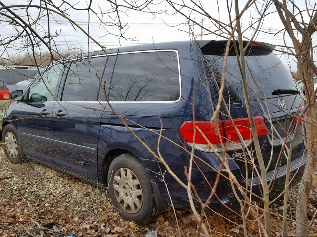 5FNRL38208B018369 - 2008 HONDA ODYSSEY LX BLUE photo 3