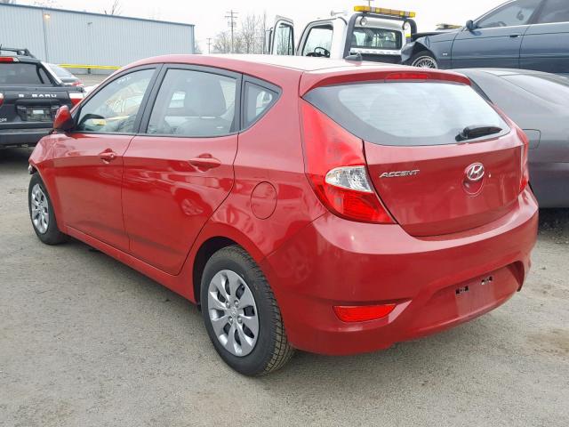 KMHCT5AE0HU345461 - 2017 HYUNDAI ACCENT SE RED photo 3