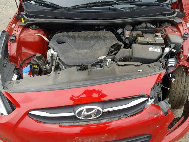 KMHCT5AE0HU345461 - 2017 HYUNDAI ACCENT SE RED photo 7