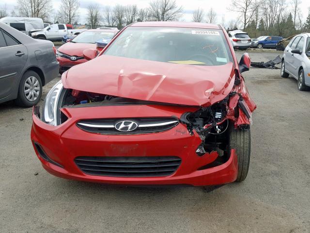 KMHCT5AE0HU345461 - 2017 HYUNDAI ACCENT SE RED photo 9