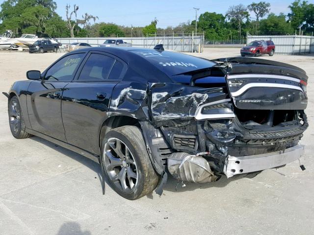 2C3CDXHG0FH925348 - 2015 DODGE CHARGER SX BLACK photo 3