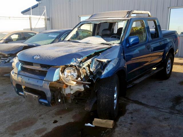 1N6ED27Y81C368778 - 2001 NISSAN FRONTIER C BLUE photo 2