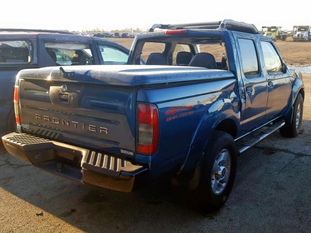 1N6ED27Y81C368778 - 2001 NISSAN FRONTIER C BLUE photo 4