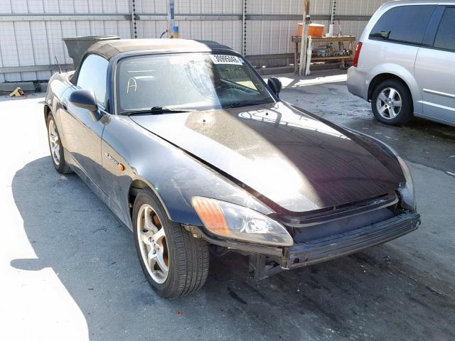 JHMAP11412T008017 - 2002 HONDA S2000 BLACK photo 1