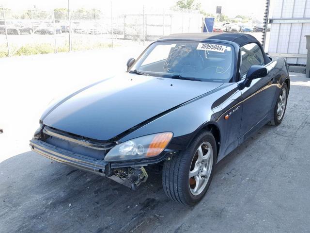 JHMAP11412T008017 - 2002 HONDA S2000 BLACK photo 2