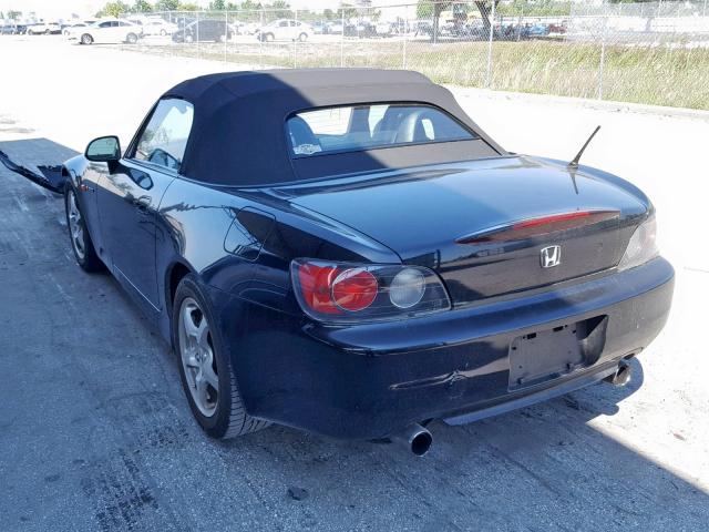 JHMAP11412T008017 - 2002 HONDA S2000 BLACK photo 3